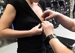 Fiery blond amateur public sex for money