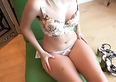 Solo blondie Aali Kali fingers herself in a wild session