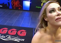 Rough gangbang and ejaculations on full-breasted chessie kay