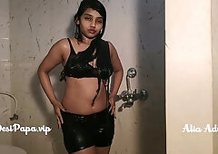 Indian College Girl Alia Advani In Shower With Indian Aunty And Indian Bhabhi