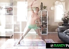 Ophelia Kaan is a novice at yoga but that babe has a nice pumped up core and is very supple so that babe's a natural. See as this babe practices 
