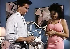 This babe does a great job with her throat and bazookas.