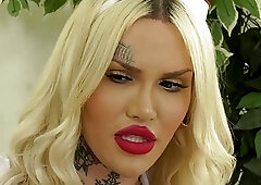 Busty tattooed nurse Nadia Love fucked by patient Johnny Hill