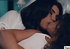 Victoria let TGirl Ariel fucks her pussy