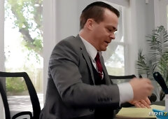 Office lesbian sex with Eliza Ibarra and Kira Noir