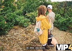 VIP4K. Her Idiot Boyfriend Throws a Fit - She Keeps Riding Anyway