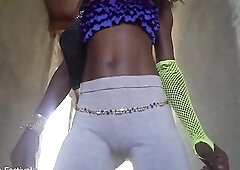 Black standing sex my schlong in her haunch aperture after cameltoe
