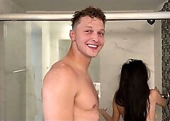 Latin babe gets pounded out by massive Russian Shlong