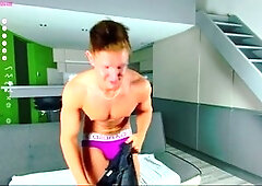 Christian Levine switches outfits during steamy cam show