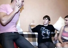 When this guy saw an Ad on a dating site with some rich schmuck looking for a teeny to fuck for cash he knew his girlfriend wouldn't mind making 