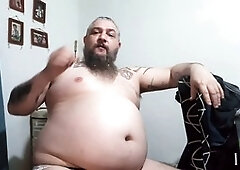 Fat bear, gay gainer belly, gay gainer