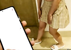 NOW I CONTROL YOUR VAGINA. I made her cum so hard in a cafe by using Lovense Ferri remote control toy