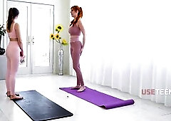 Perv Yoga Tutor Tricked Us Into This Compromising Position - UseTeens