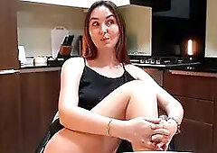 POV: Stepmom Gives Me a Secret Kitchen Blowjob After Staring at My Cock Under the Table