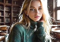 This babe sucks my dong right beneath the table in the library . I screw a blond gal student booty (AI-Generated) AixXxShaD