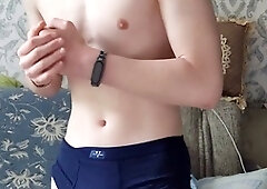 Muscle twink flexing, flexing, twink flex