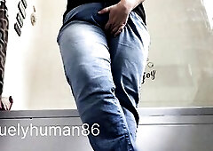 Held my morning pee as lengthy as I could and desperately soaked my jeans ????????