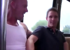 This guys is okay with getting blown by a guy on the bus