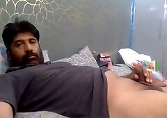 Pakistani daddy Dxxavier enjoys some solo play with his knob