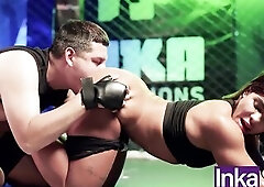 UFC trainer screws Colombian bodybuilder with large booty.