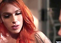 Horny tbabe Aspen Brooks sucks cock and gets banged