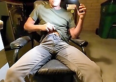 Getting off, man peeing, explosions