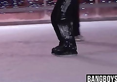 Jonas and Torin giving each other an early christmas present