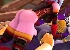 Hot little shemale redhead gets fucked in many different scenes