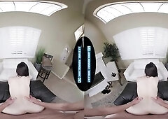 Brunette hair Hotty CATHERINE KNIGHT Stripped & Banged in VR