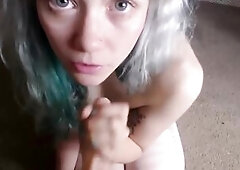 obedient punk cutie immodest talks u during the time that this babe tries to make u lascivious and cum for u