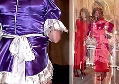 Crossdresser nylon, outdoor