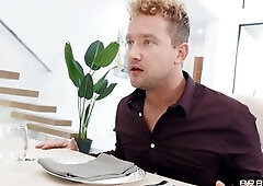 Babe Sucks Boyfriend's Cock In Restaurant!