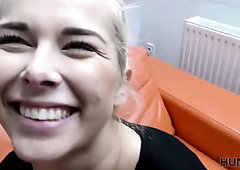 HUNT4K. Light-Haired picked up by dude who desired to help her financially
