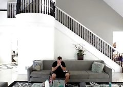 Caught Masturbating And Made To Suck Cock