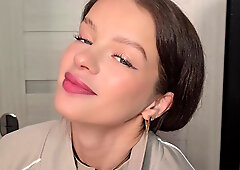 The incompetent delivery girl compensates by being a good slut