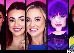 Gorgeous oral sex session with hot Freya Von Doo and Anissa Kate