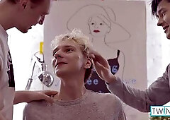 Twink 3Way With Micheal P And Logan S Sharing Nico Ds Tight Butt!