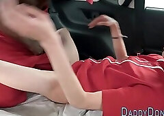 Twink rides black cock bareback