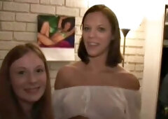 Teen babes get wet as they get naked