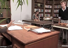 TS student anal fucks colleague