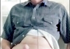 Gay European guy with an average-sized dick