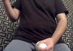 TEEN BOY EDGES HIMSELF TILL ORGASM