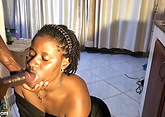 Sultry ebony vixen enjoys squirting hardcore blowjob big dick ecstasy