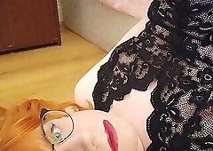 Irish sissy Ais self facial