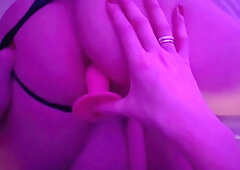 Femboy cutie gets dominated anally with a massive dildo