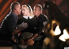 Artistic night time sex with a blonde babe Anna De Ville