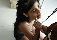 Super sexy brunette Indian Brittany gives amazing oral pleasure