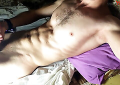 POV solo session for a young first-timer enjoying some intense self pleasure