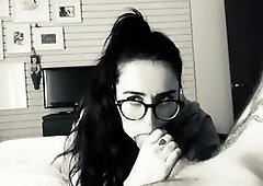 Nerd girl VS MONSTER Russian cock ????????????