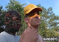 Muscular dudes having cock eating orgy session in the rooftop